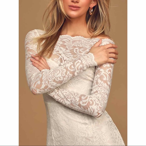 Dresses | Nwt Lulus Farida White Lace 